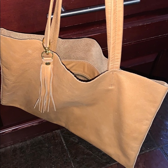 Etsy Handbags - NWOT Tan genuine leather boho bag